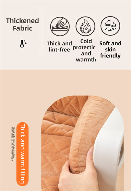Pink Premium Quilted Plush Integrated Seat Cushion & Backrest – Thickened view 3