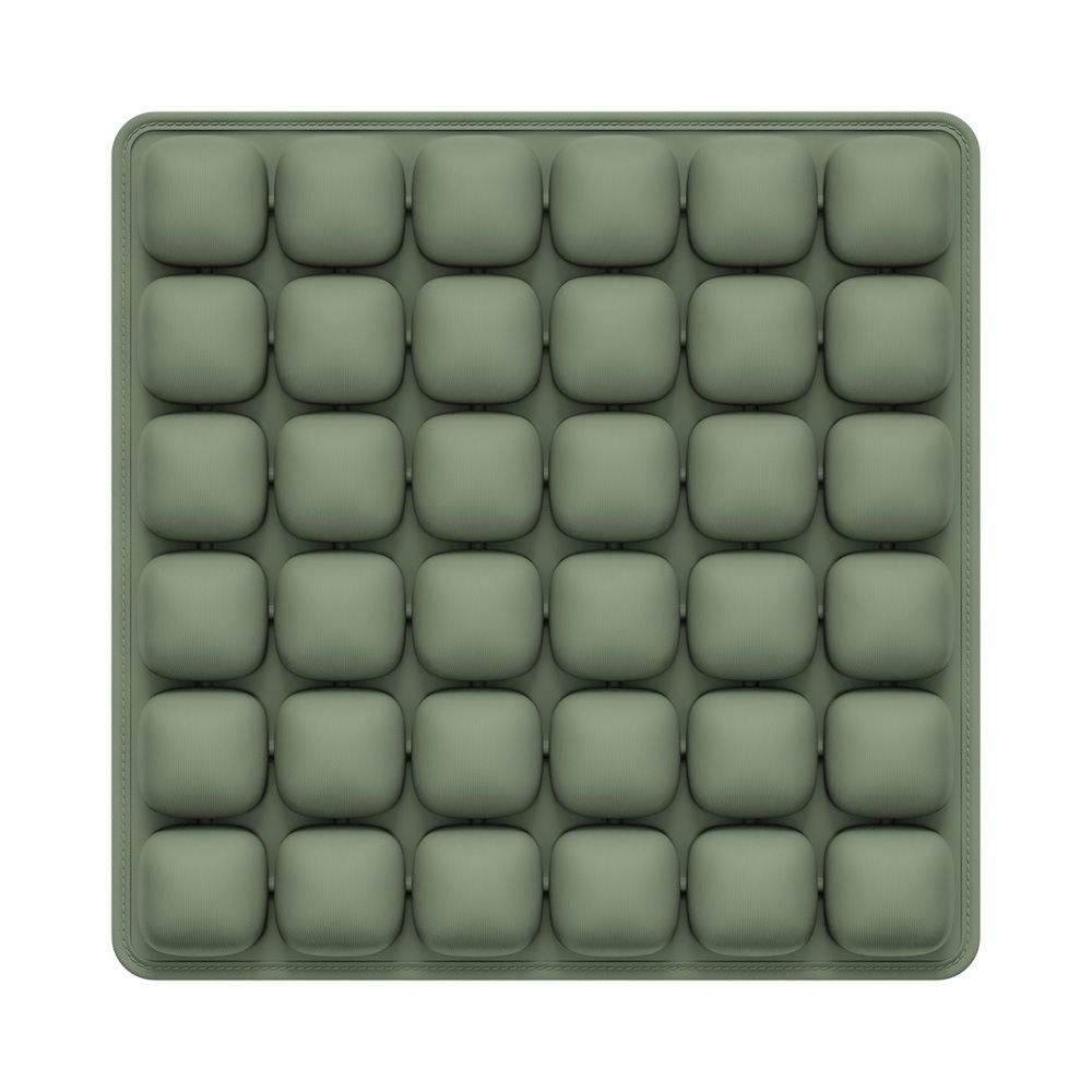 Dark Green Portable 3D Aircell Travel Inflatable Seat Cushion with Built-in