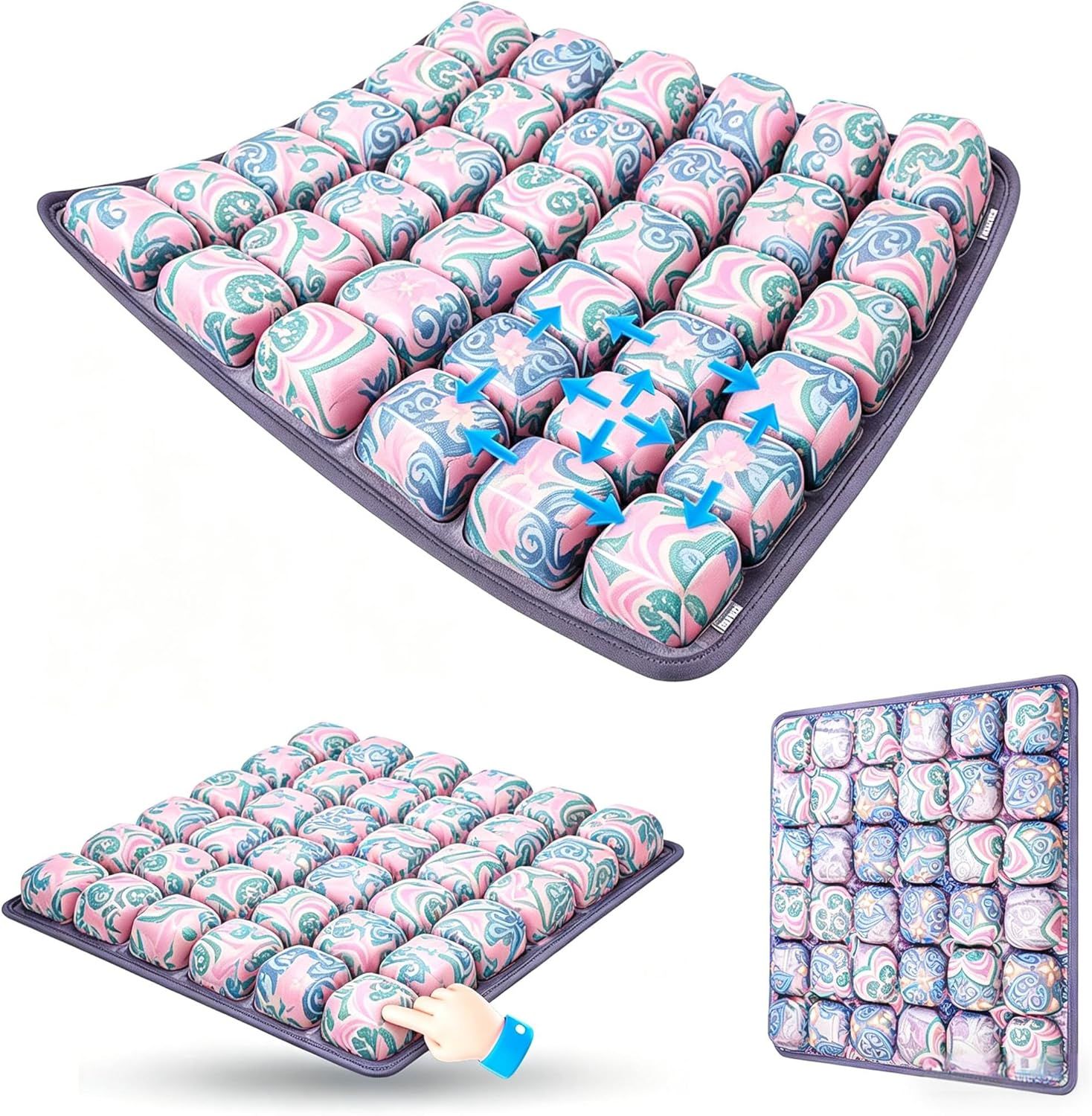 Bohemian Style Portable 3D Aircell Travel Inflatable Seat Cushion with