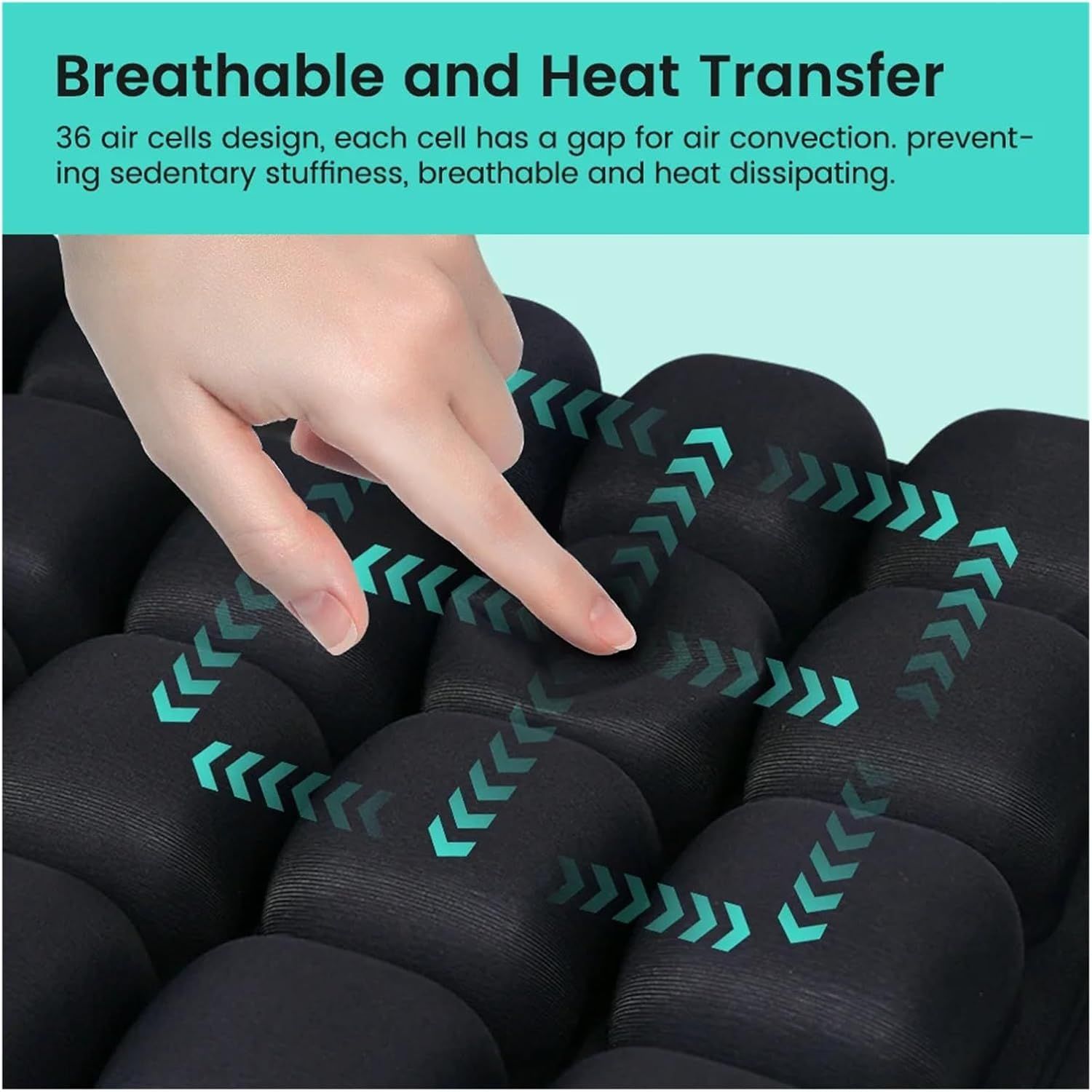 Bohemian Style Portable 3D Aircell Travel Inflatable Seat Cushion with view 5