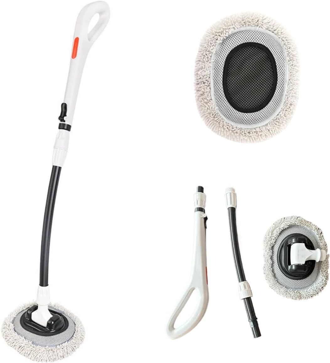 Professional Telescopic(55-120cm) Car Microfiber Wash Mop with 2 Brush Cover
