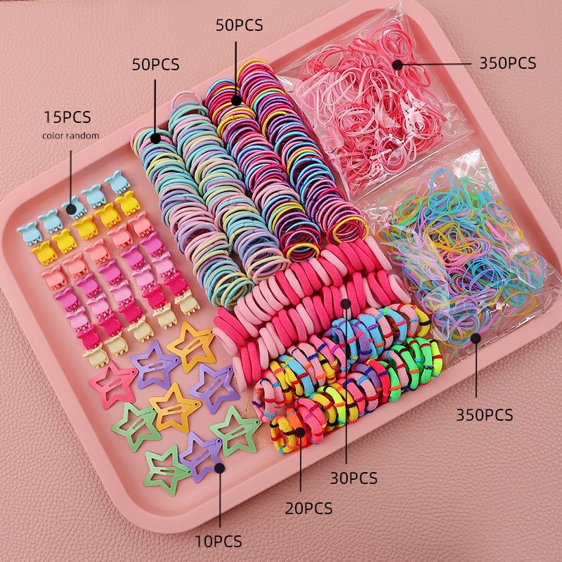 895-Piece Cute Hair Accessories Gift Set with Elastic Rubber Bands - Perfect view 4