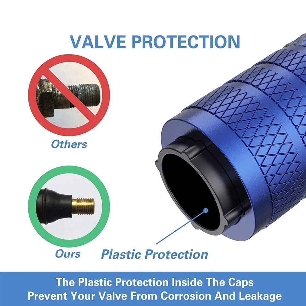 5 Colors Set of 4-Pack Aluminum Car Tyre Valve Stem Caps - Heavy Duty view 2