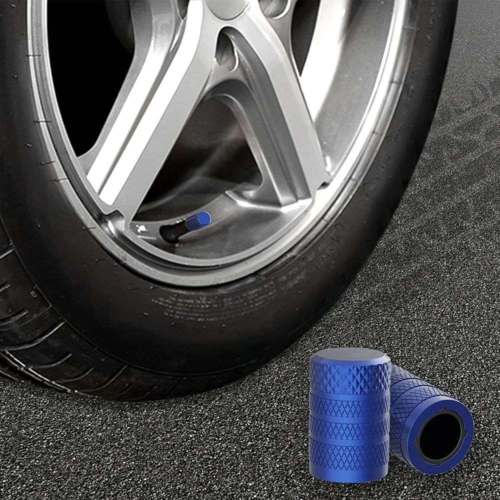 5 Colors Set of 4-Pack Aluminum Car Tyre Valve Stem Caps - Heavy Duty view 5