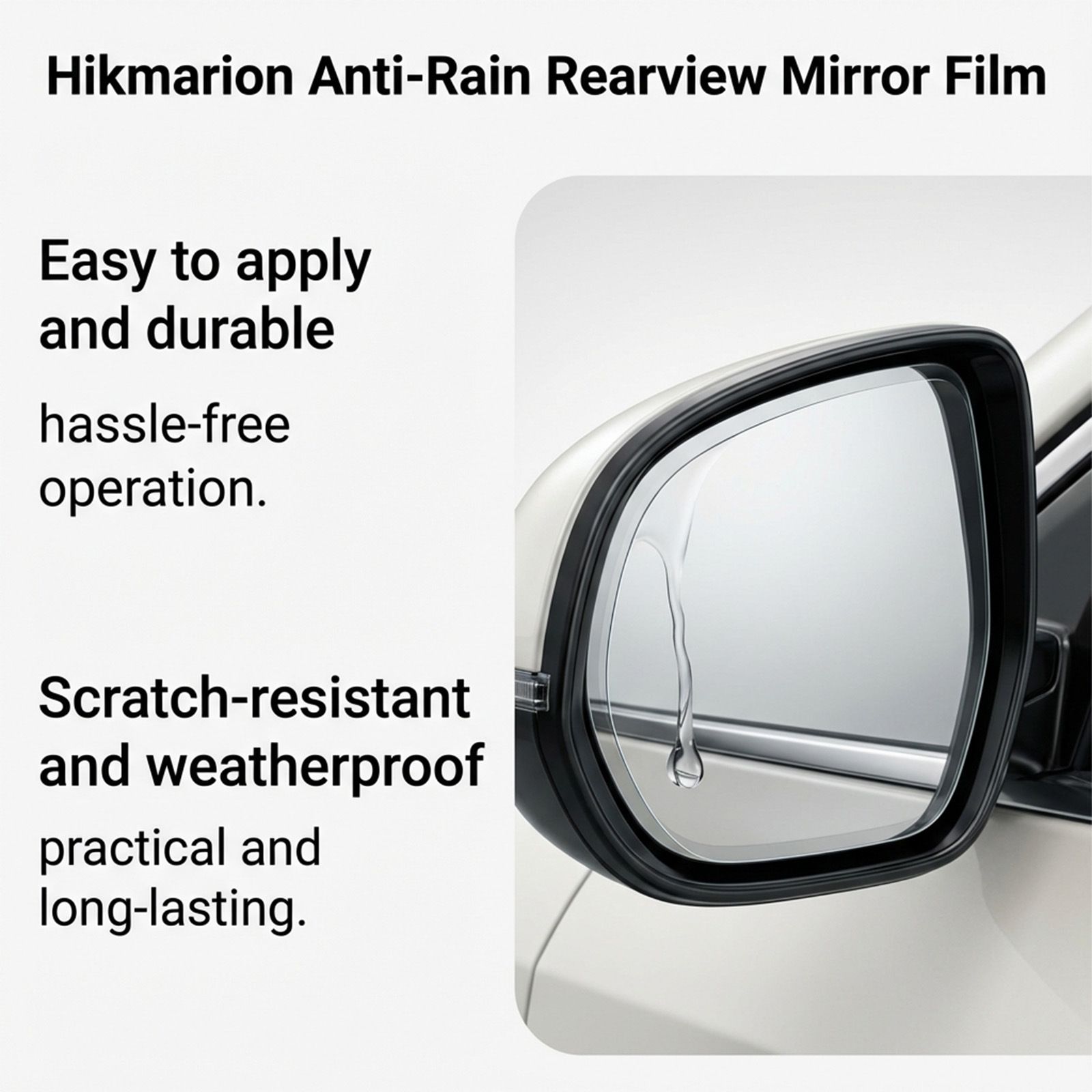 4 Set of Car Rearview Mirror HD Rainproof Film with Complete Installation Tool view 5