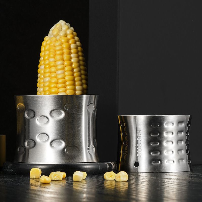 2-Pack Premium Stainless Steel Manual Corn Thresher Peeler and Cob Cutter with