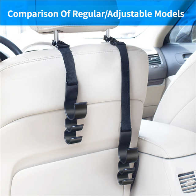 2PCS Multifunctional Car Seat Back Triple Hooks Organizer for Purses Umbrellas view 4