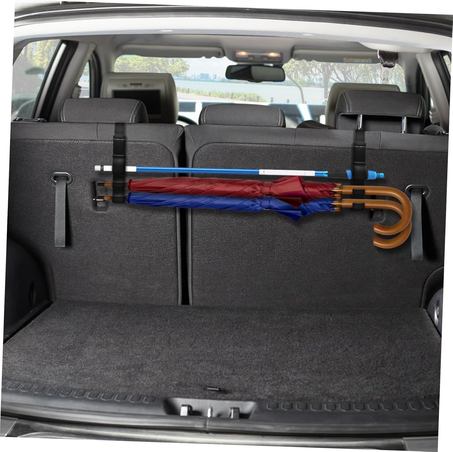 2PCS Multifunctional Car Seat Back Triple Hooks Organizer for Purses Umbrellas view 7