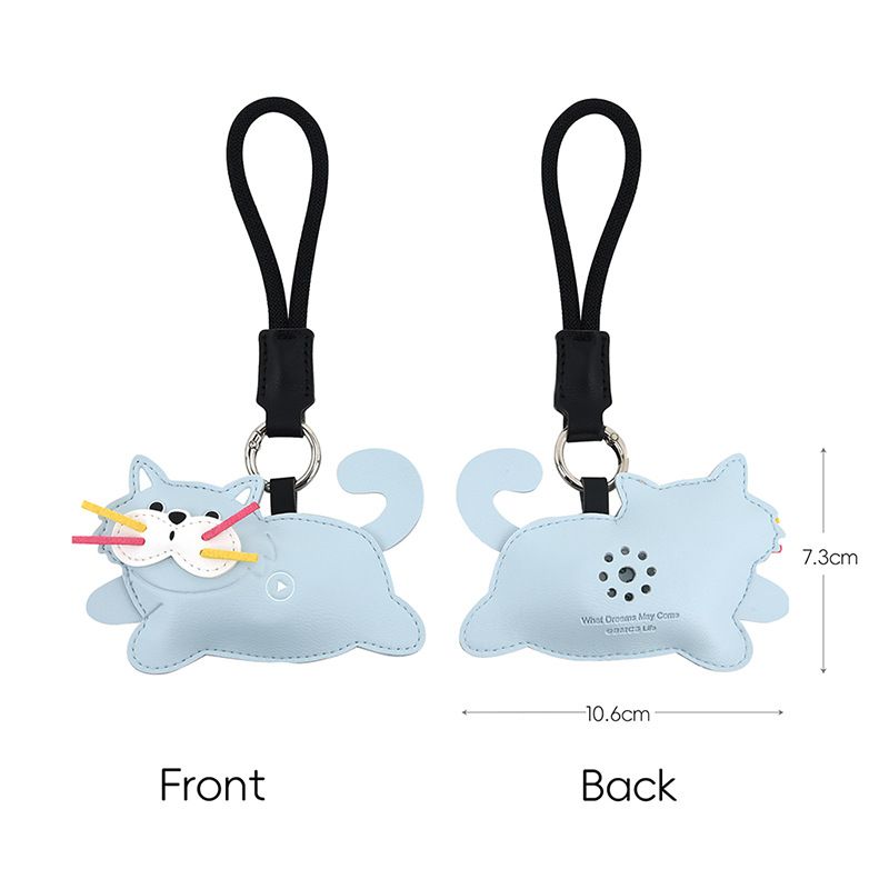 3-Pack Pet Squeeze Meow Sounding Keychain Pendants Set(Blue Cat & Green Frog & view 4