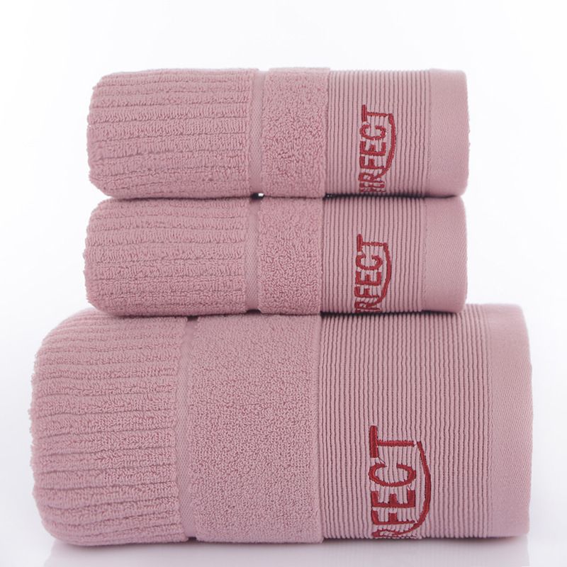 3PCS Babylon Pink Luxury Cotton Towel and Bath Towel Gift Set - Soft Absorbent