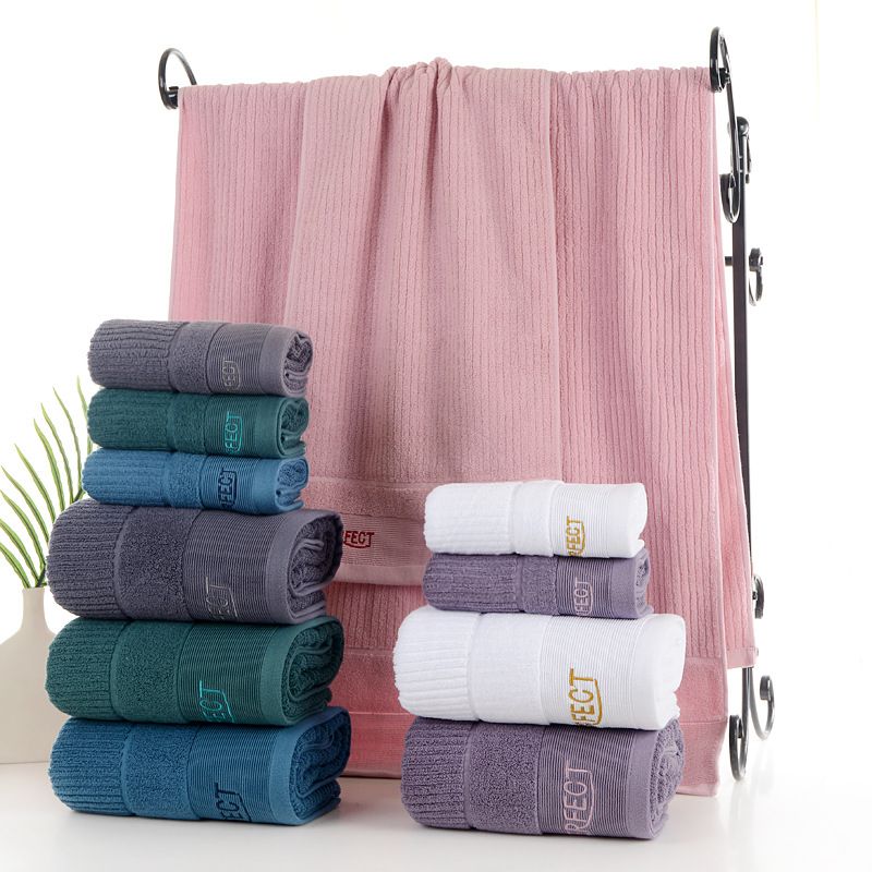 3PCS Babylon Grey Luxury Cotton Towel and Bath Towel Gift Set - Soft Absorbent view 2