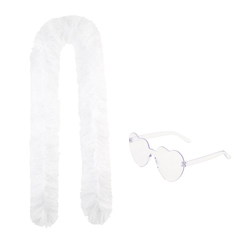 6PCS Festival Party Costume Accessories Set : Heart Shaped Sunglasses and 1.5M view 2