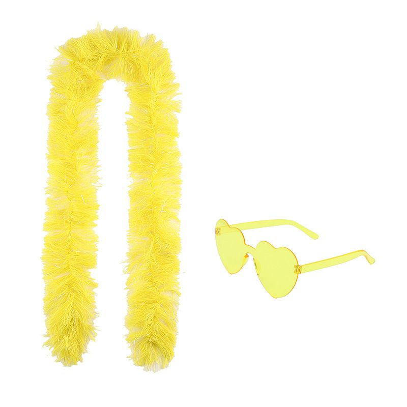 6PCS Festival Party Costume Accessories Set : Heart Shaped Sunglasses and 1.5M view 2