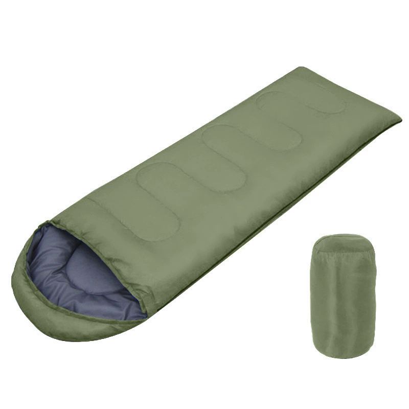 2-in-1 Winter Camping Warmth Kit with Carry Bag: 210 * 75cm Green Portable view 2