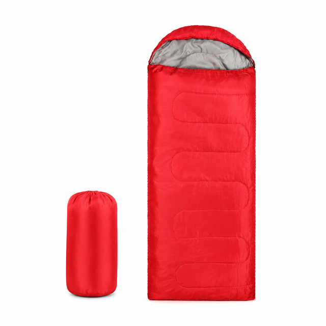 210 x 75cm Red Portable Envelope Camping Sleeping Bag 1.3kg Thickened Warm — image 1