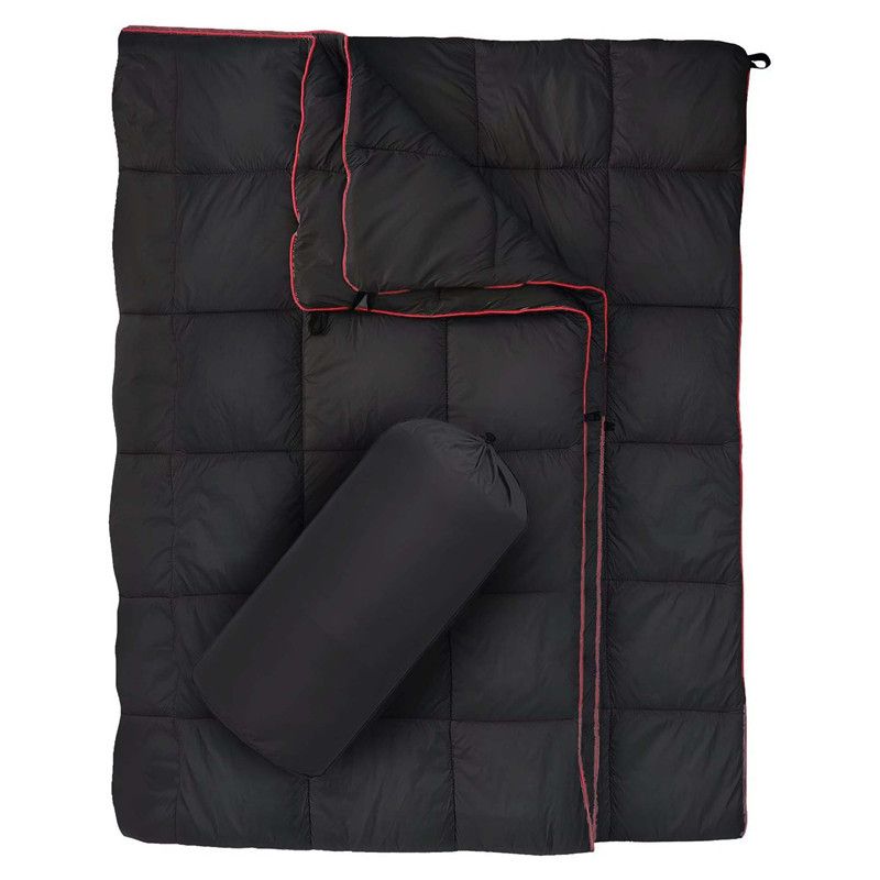200x140cm Black Large Outdoor Camping Imitation Silk Cotton Wearable Warmth