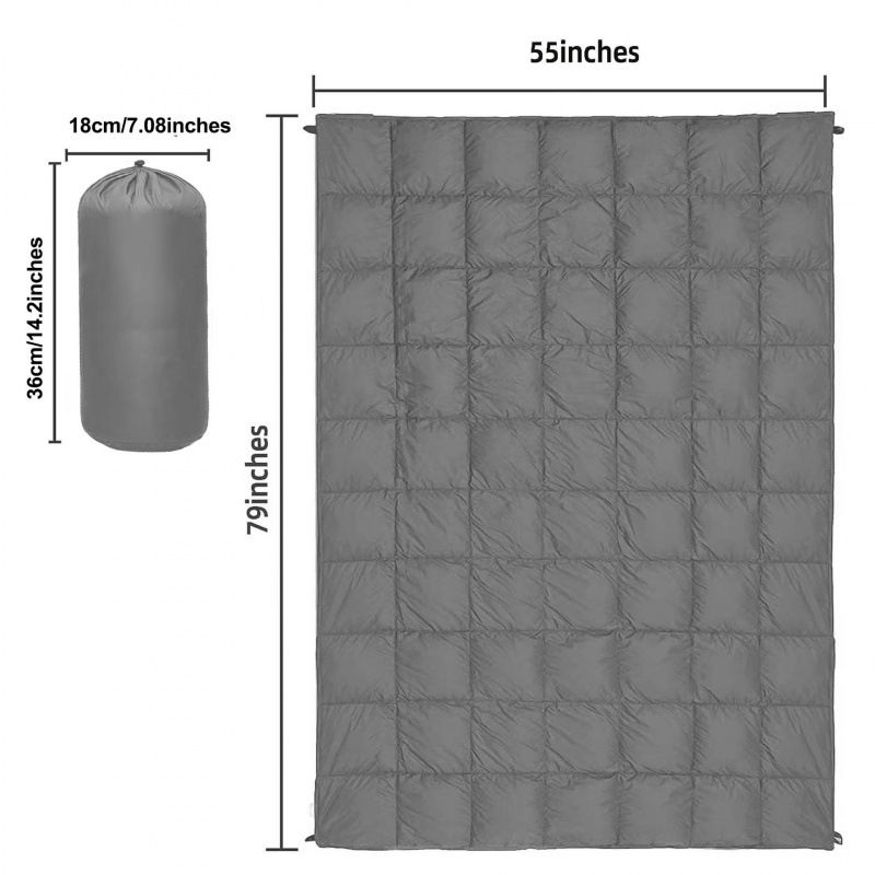 200x140cm Grey Large Outdoor Camping Imitation Silk Cotton Wearable Warmth Blanket view 7