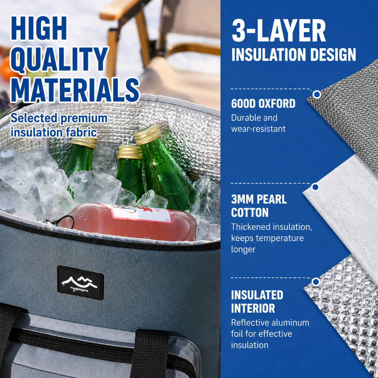 17L Large Capacity Insulated Cooler Bag view 2