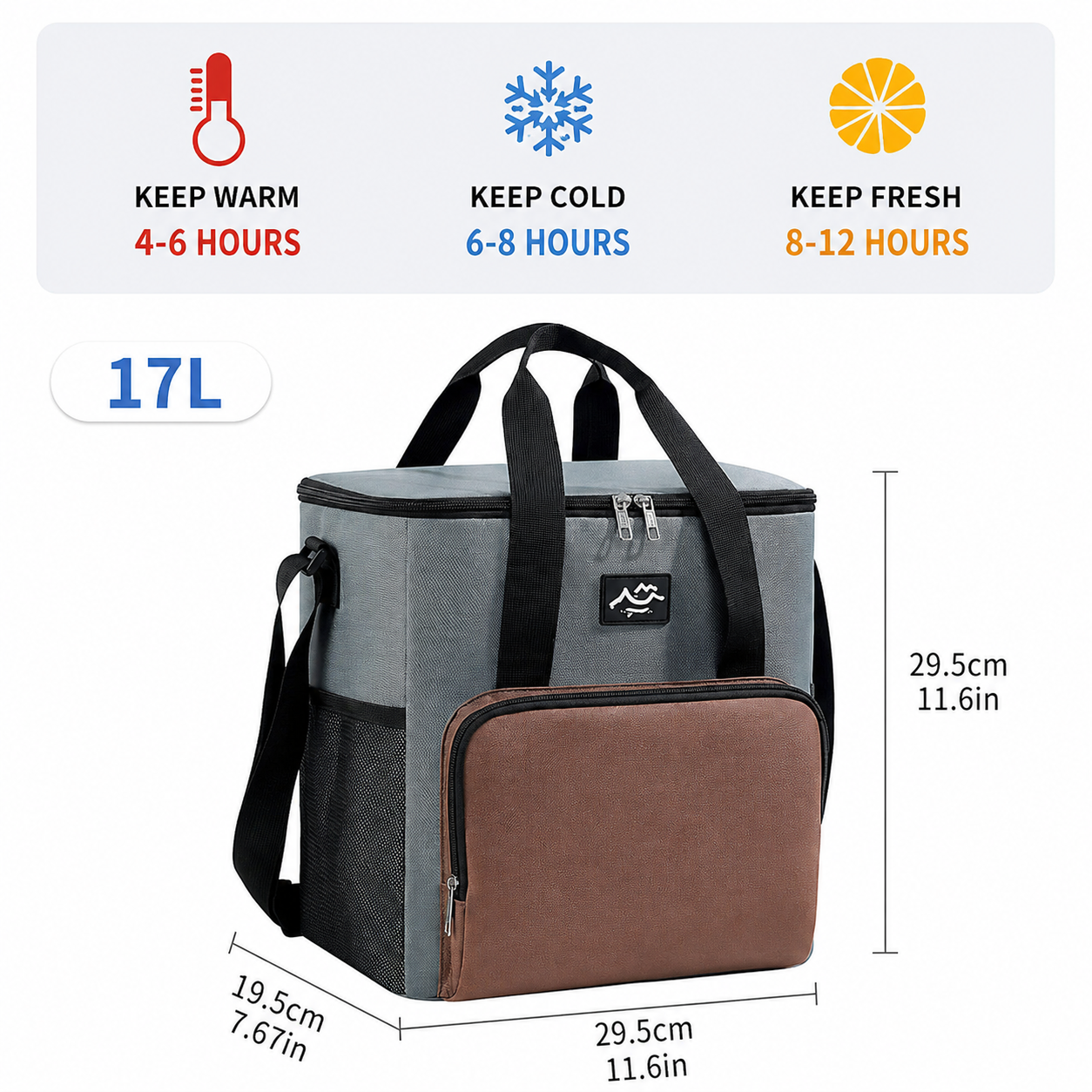 17L Large Capacity Insulated Cooler Bag view 3