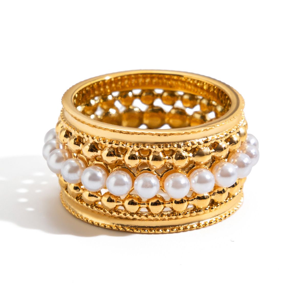 Style 5 Vintage Gold-Plated Stainless Steel Ring for Women - Waterproof