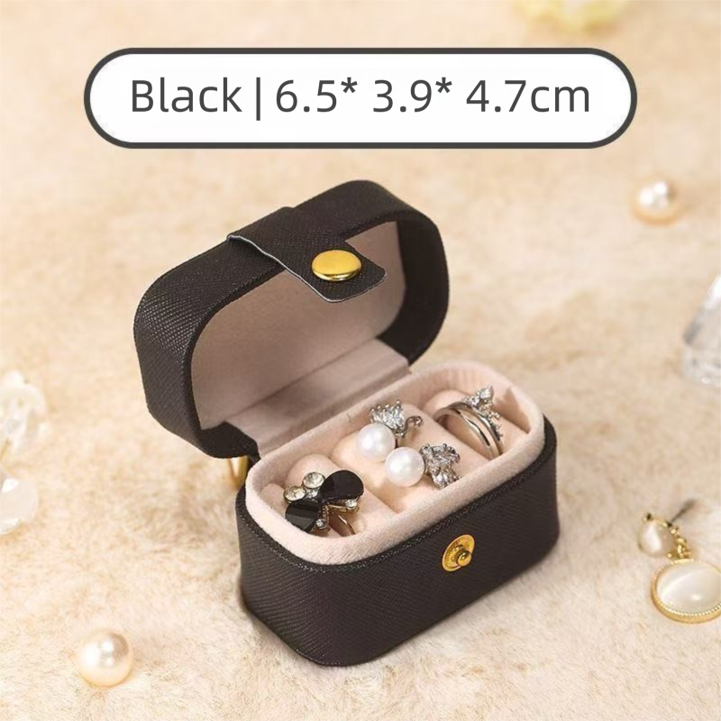 White Waterproof PU Leather Jewelry Travel Case