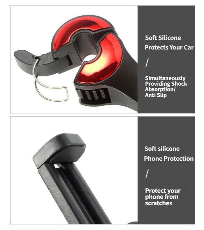 4 Pack Blue Car Headrest Hook with Phone Holder for Purses Bags and 4-6.5 Inch view 6