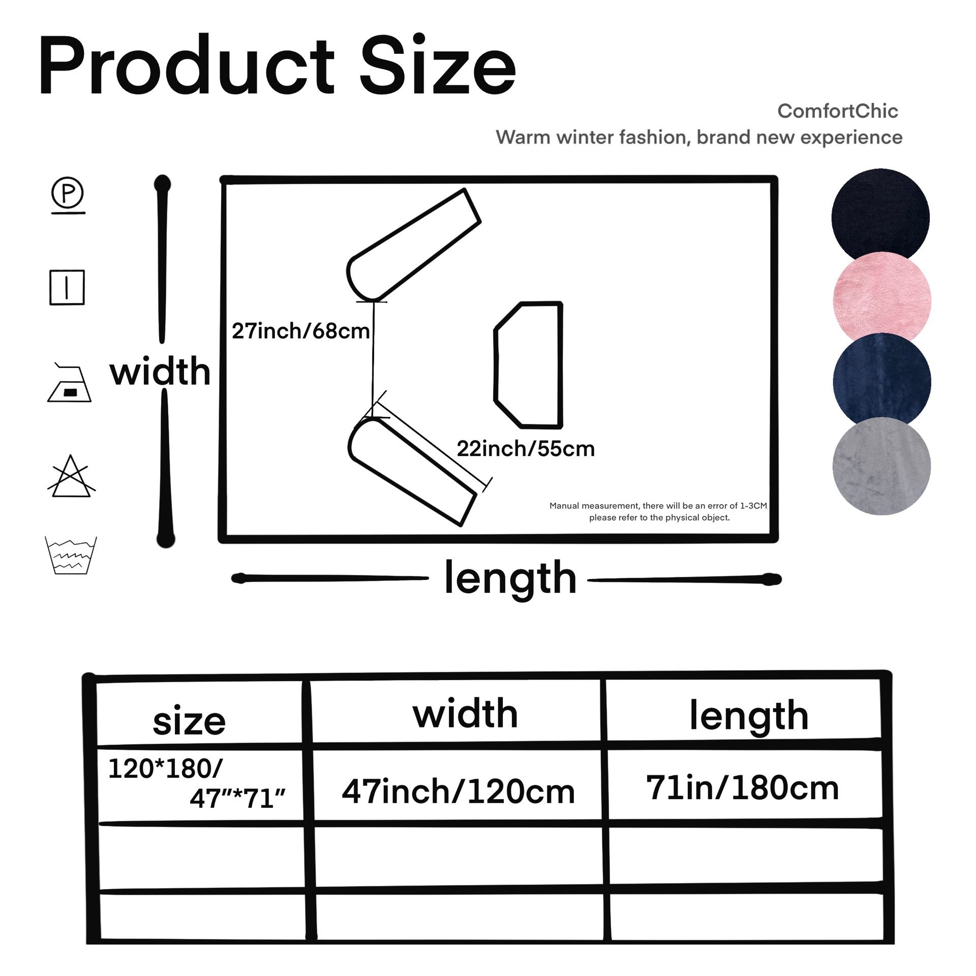 Grey 180 x 120CM Extra Large Wearable Wrap Blanket with Sleeves and Large Pocket view 5