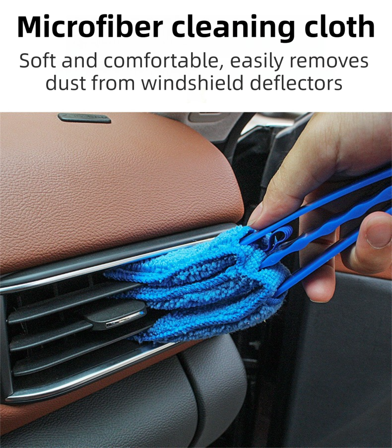 4 Pack Red Shutter and Car AC Vent Cleaner Brush with Washable Microfiber view 4