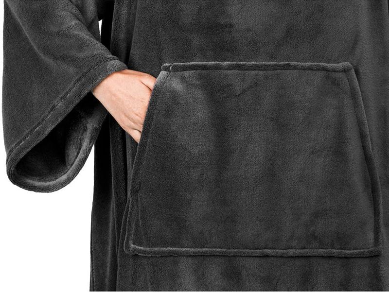 Winter Cozy Warm Loungewear Gift Set – 170 × 200CM Navy Blue Flannel Fleece view 5