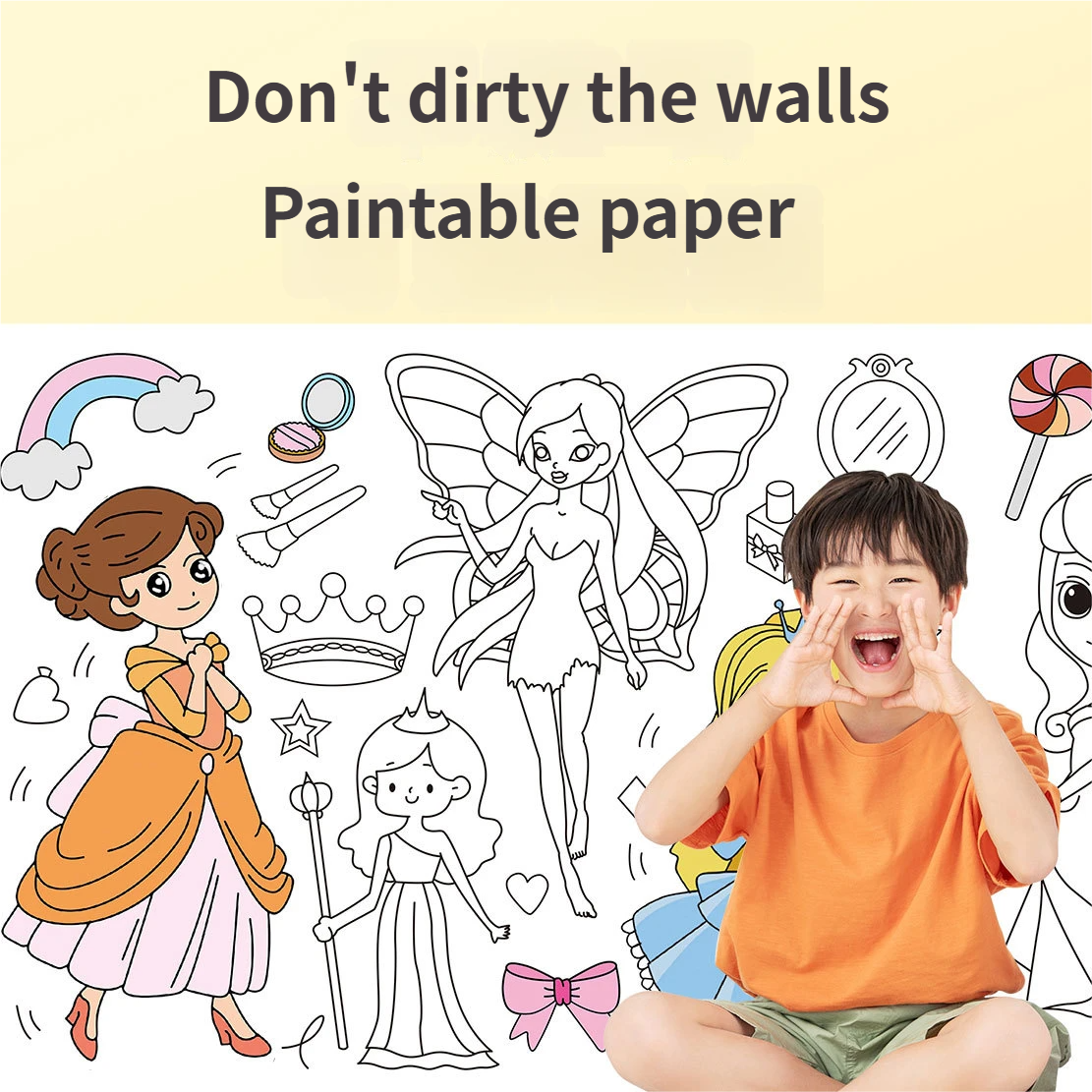 3M Extra Long Reusable Coloring Paper Roll view 2