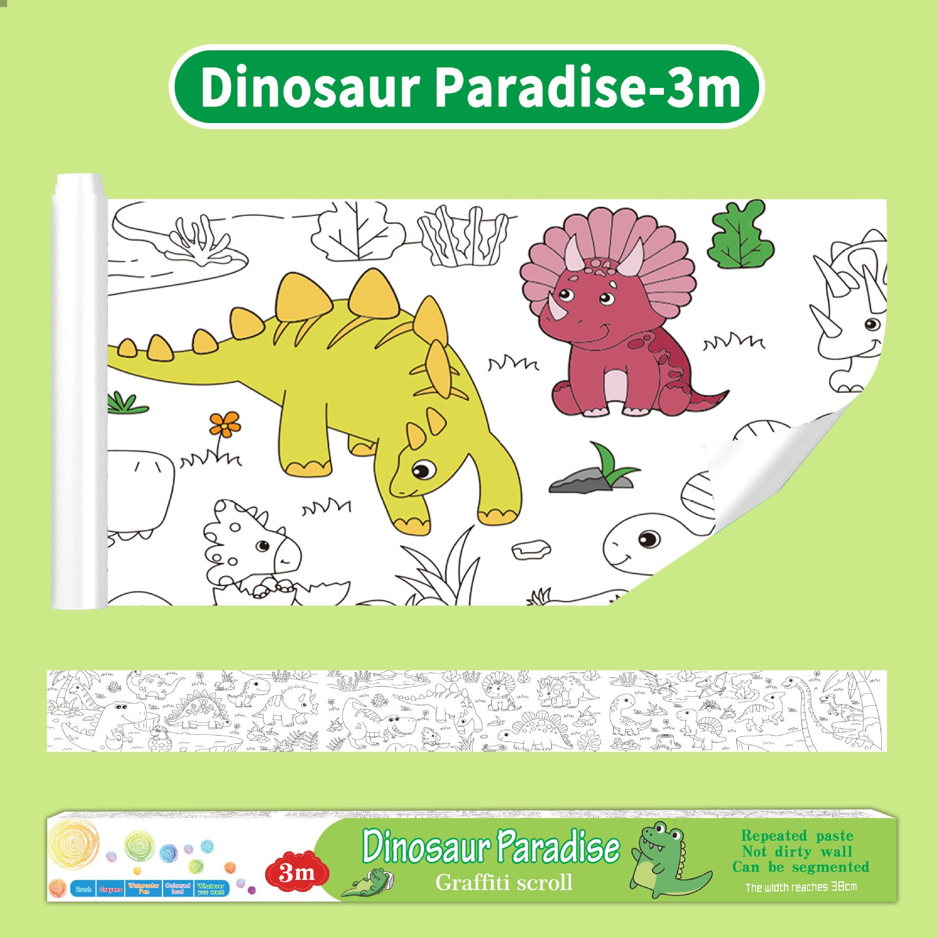 3M Extra Long Reusable Coloring Paper Roll