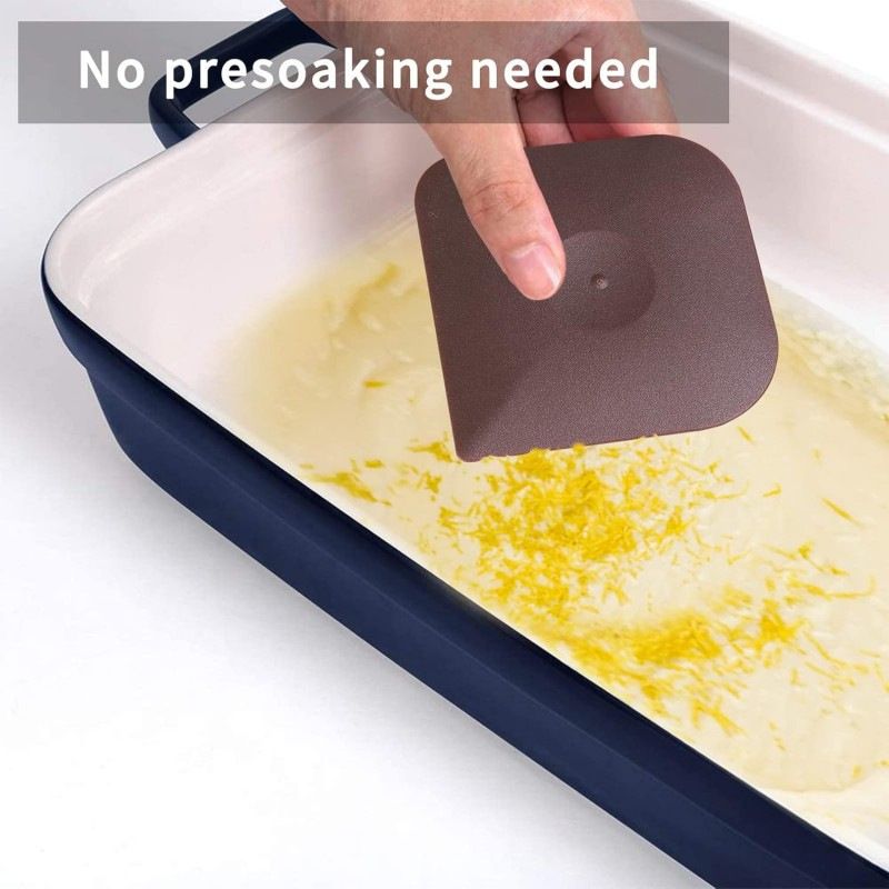 8-Pack Black Nylon Non-Stick Pan Scraper Set with Ergonomic Angled Edges view 2