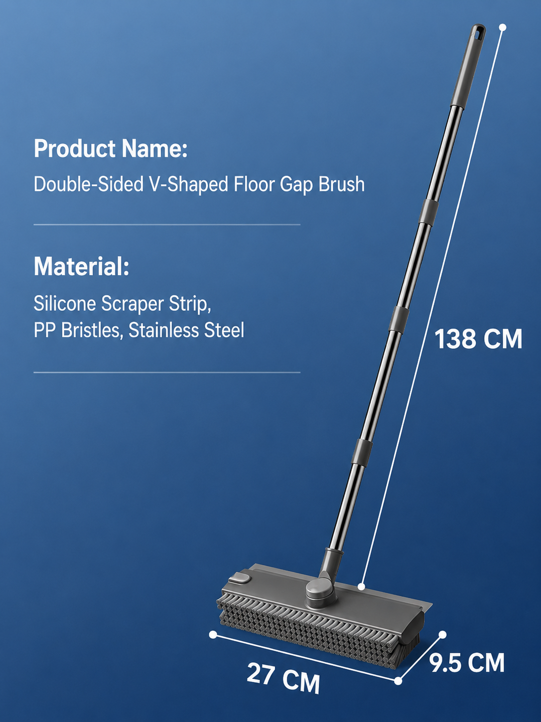 2-Piece Deep Cleaning Floor Brush and Mini Detail Gap Brush Set for Large view 8