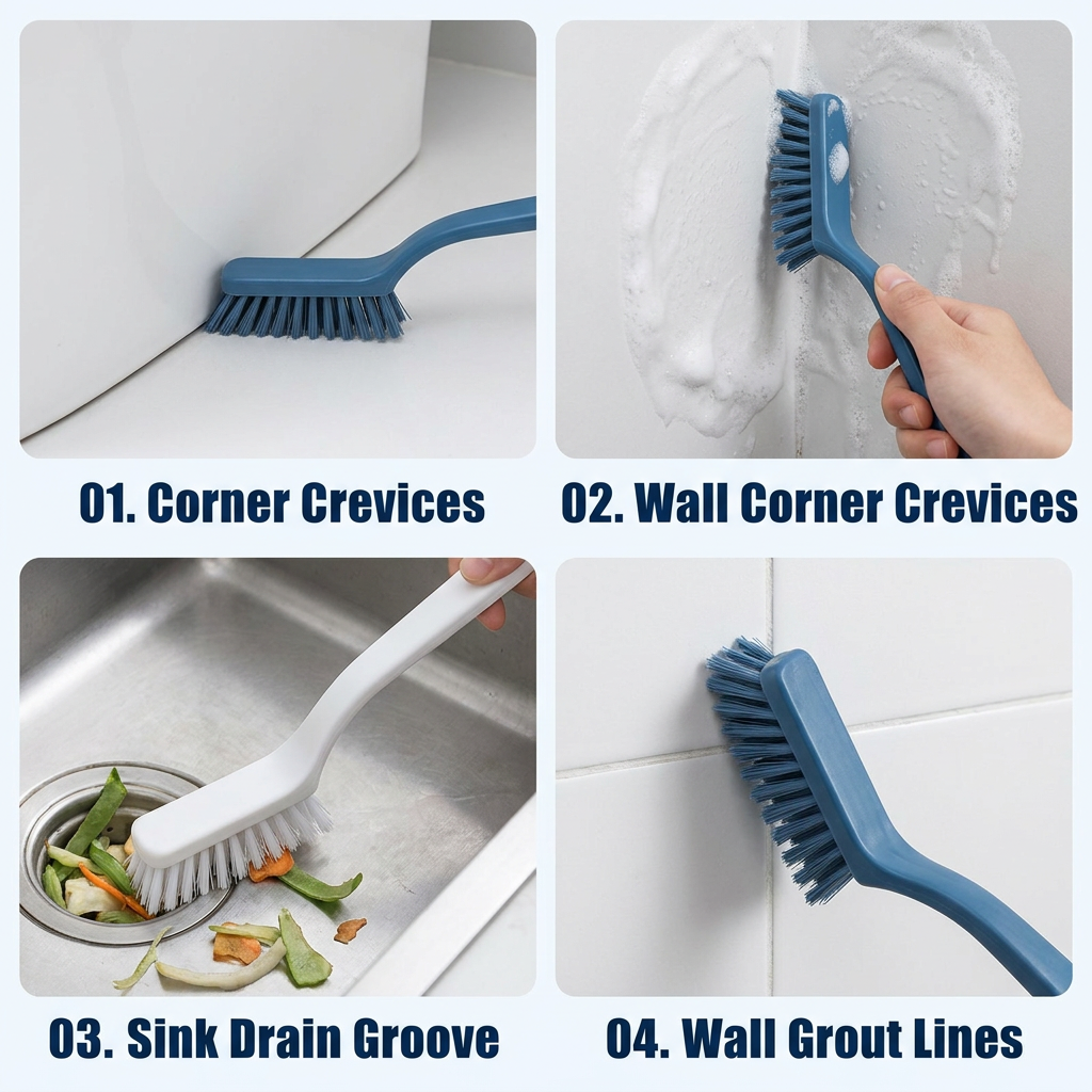 2-Piece Deep Cleaning Floor Brush and Mini Detail Gap Brush Set for Large view 10