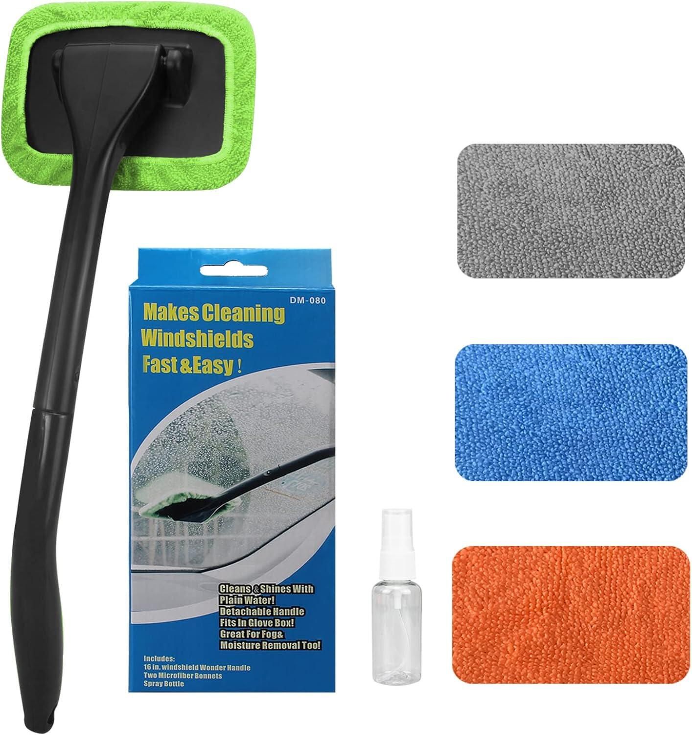 Car Windshield Rotating Defogger Cleaner Brush with 4-Color Washable