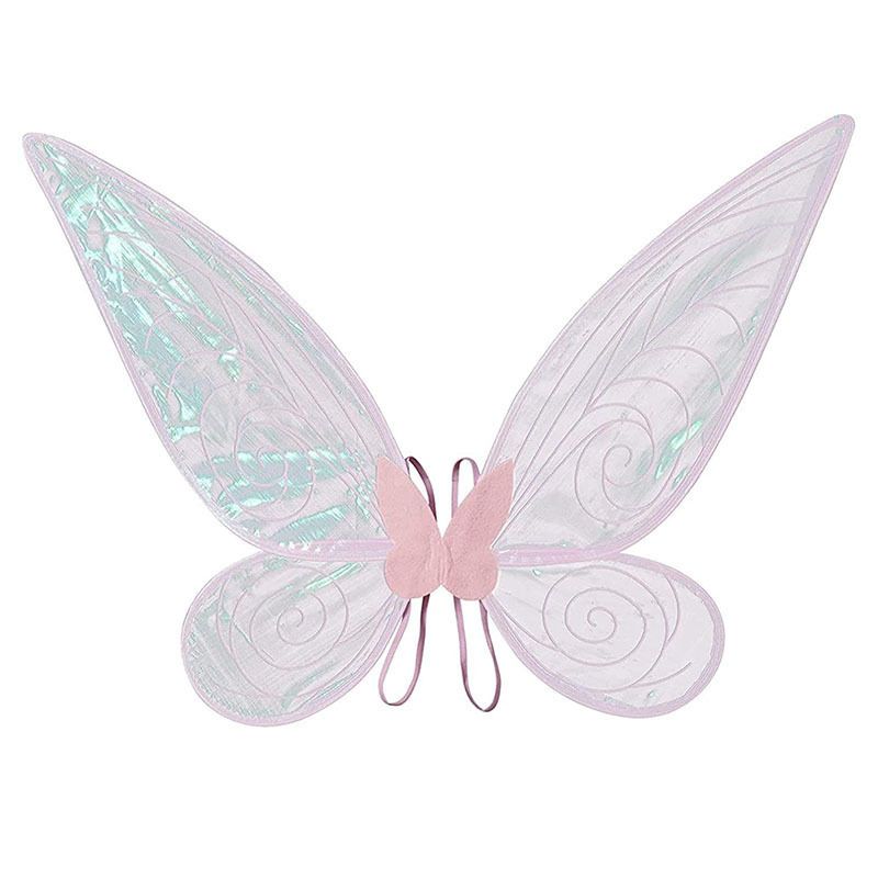 Pink Fairy Shimmering Butterfly Wings Costume with Elastic Shoulder Strap