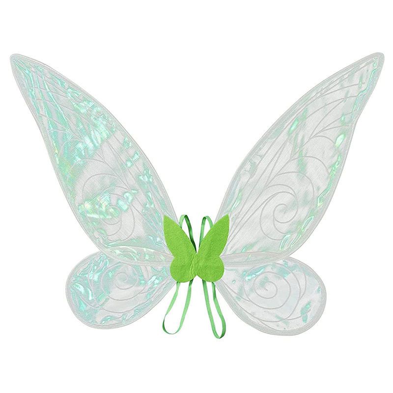 Green Fairy Shimmering Butterfly Wings Costume with Elastic Shoulder Strap