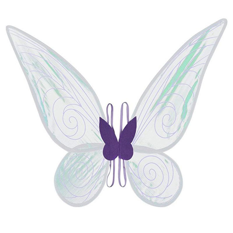 Purple Fairy Shimmering Butterfly Wings Costume with Elastic Shoulder Strap