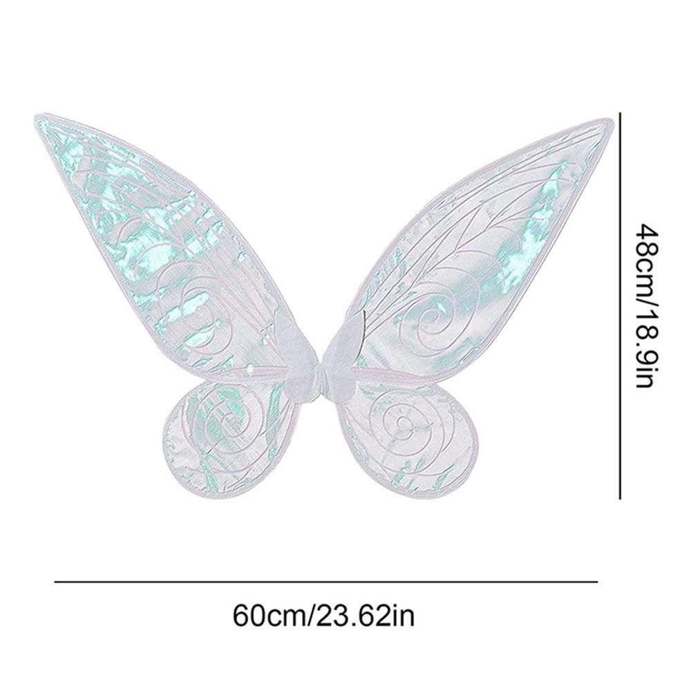 Purple Fairy Shimmering Butterfly Wings Costume with Elastic Shoulder Strap view 3