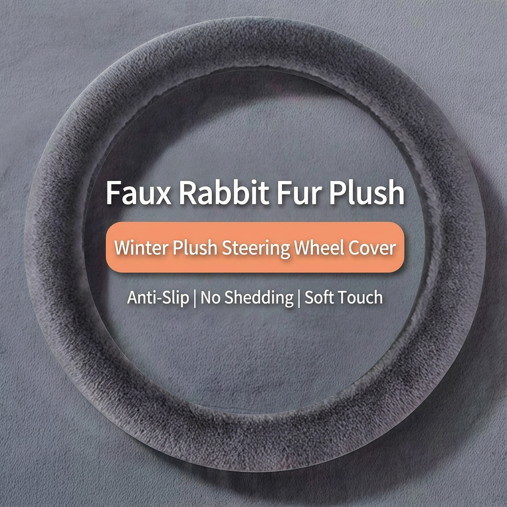 2-Piece Winter Warm Non-Slip Car Interior Comfort Combo with White Soft Bubble view 7