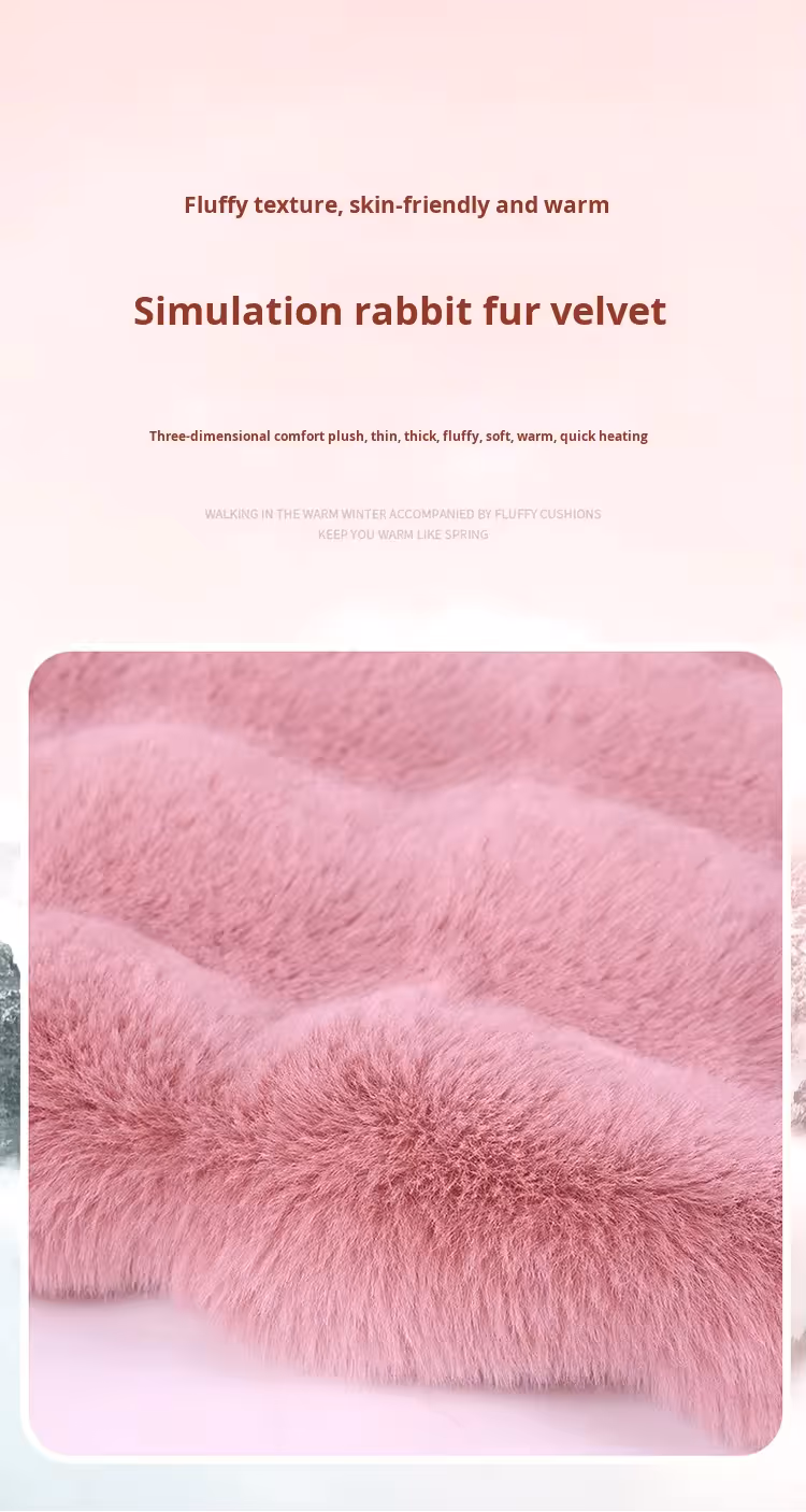 Winter Soft 3D Fluffy Bubble Fleece Car Front Seat Single Pad with Non-Slip view 2