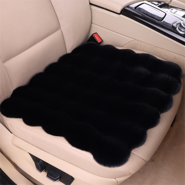 Winter Soft 3D Fluffy Bubble Fleece Car Front Seat Single Pad with Non-Slip — image 1