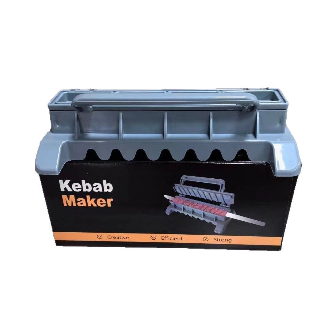 White Portable Folding Kebab Maker and BBQ Skewer Tool - Hygienic Quick view 5