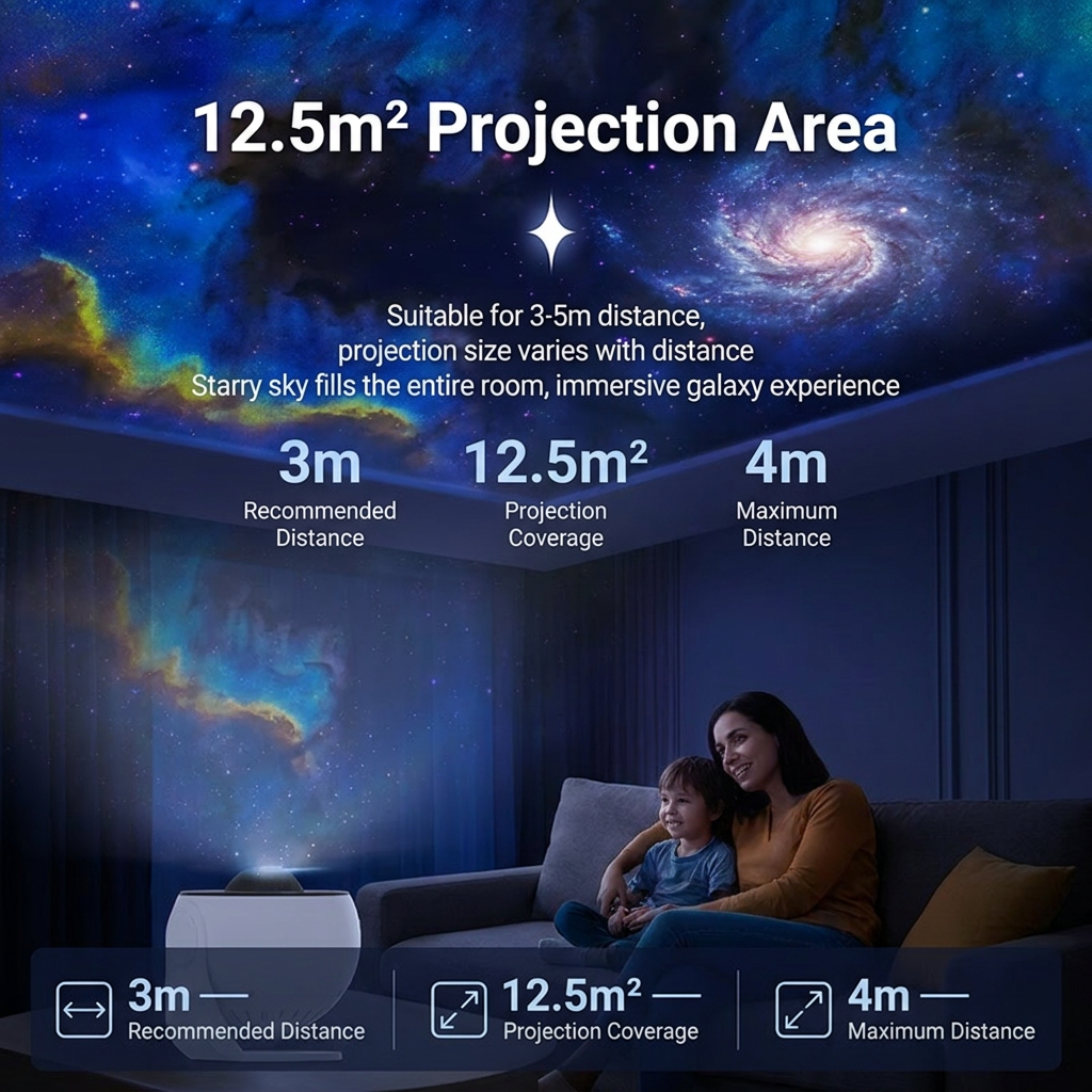 White USB Powered Galaxy Star Projector and Earth Globe Night Light with 12 HD view 4