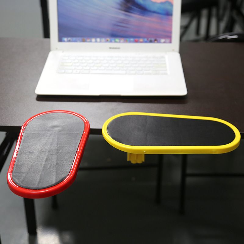 2 Pack Black Yellow 180° Rotating Ergonomic Arm Rest for Desk – Clamp On view 3