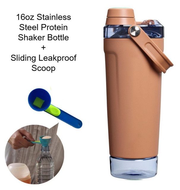 Coffee Sports Nutritional Drinkware Set with 16oz Stainless Steel Protein