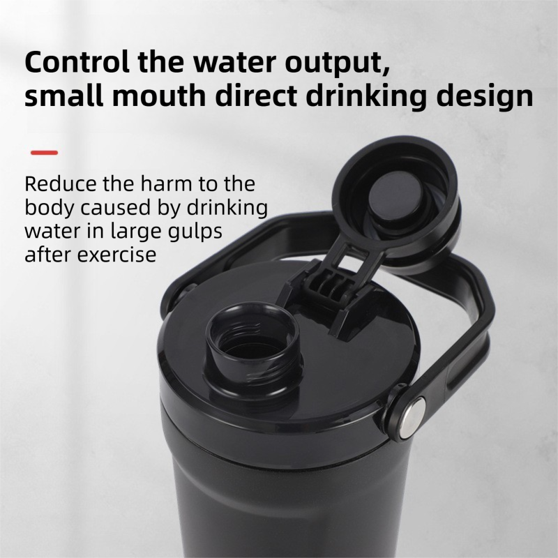 Grey Sports Nutritional Drinkware Set with 16oz Stainless Steel Protein Shaker view 6