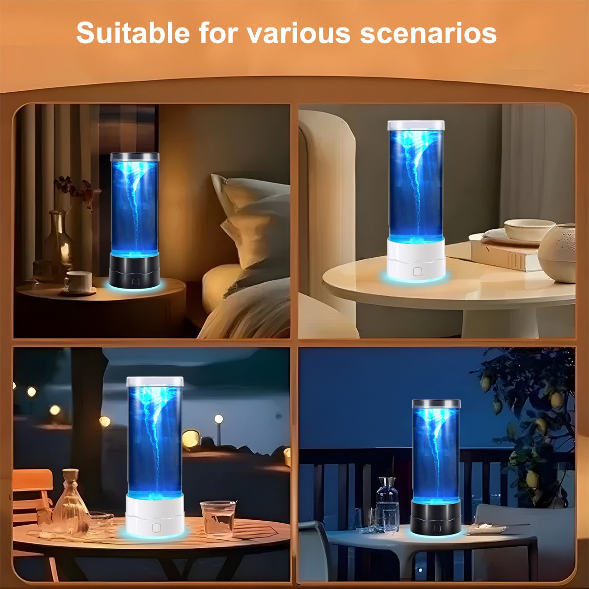 White Dynamic Tornado Touch Control Mood Night Light with Single Color view 3