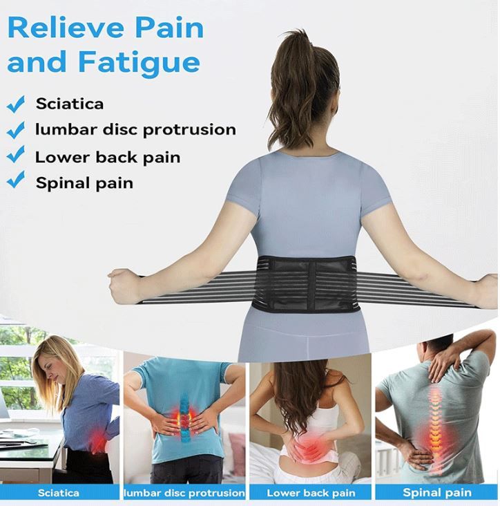 Self Heating Magnetic Therapy Back & Abdomen Compression Brace with 2 view 5