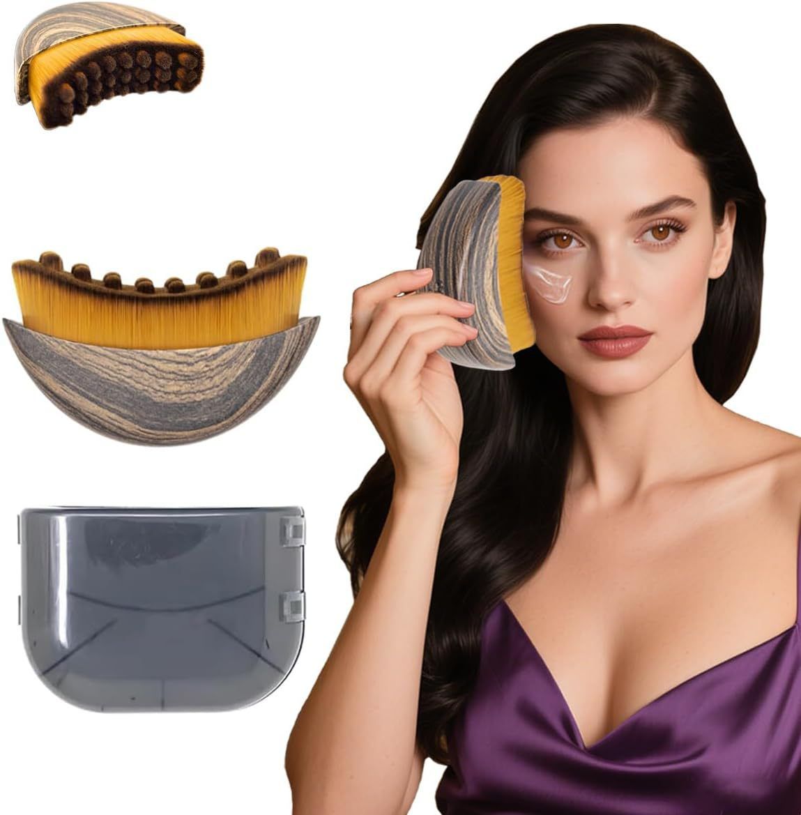 Multifunctional Skincare & Massage Kit with 80ml Black Silicone Facial Ice Roller view 6